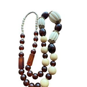 Women's Vintage Bakelite Necklace Beads 30 Inch Jewelry Bohemian Accessories